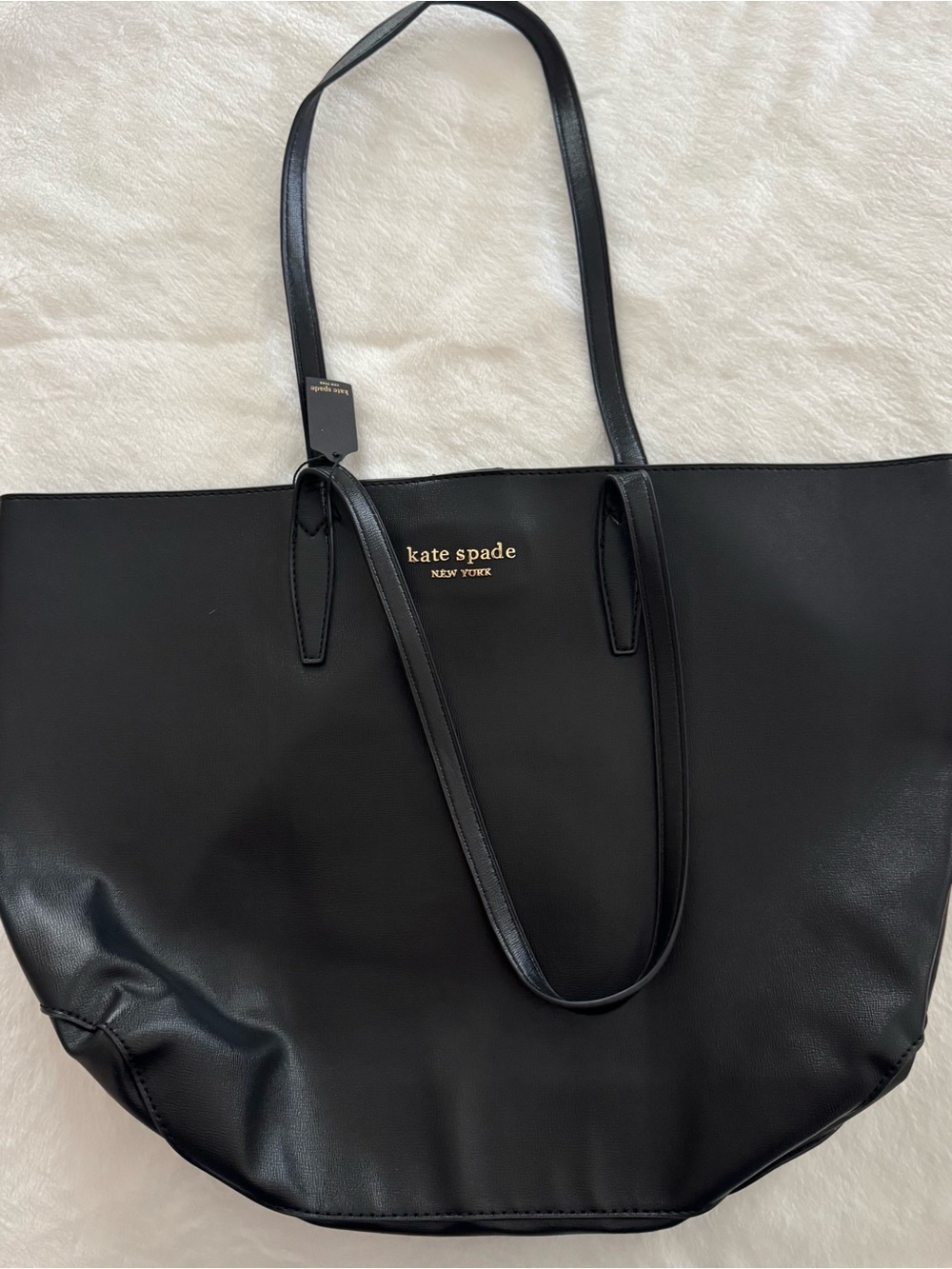 kate spade Black Tote with Gold Logo